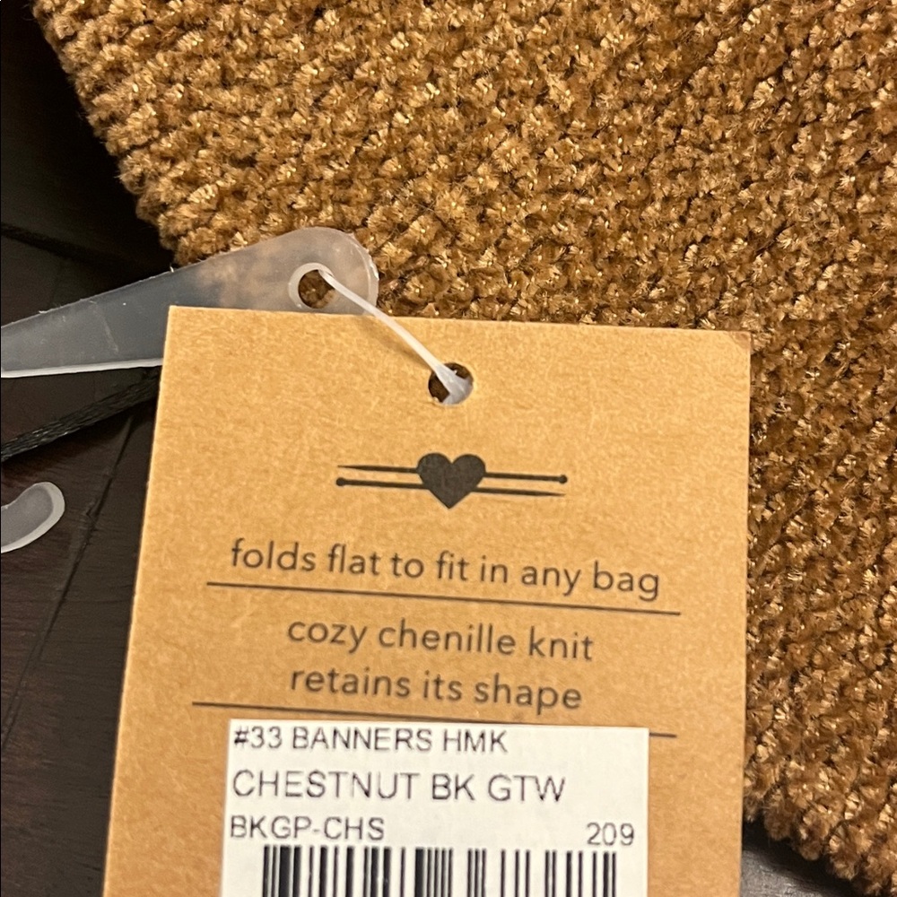 Britt’s Knits Getaway Foldable Panama Bucket Hat Packable Chenille Chestnut OS - Picture 7 of 13